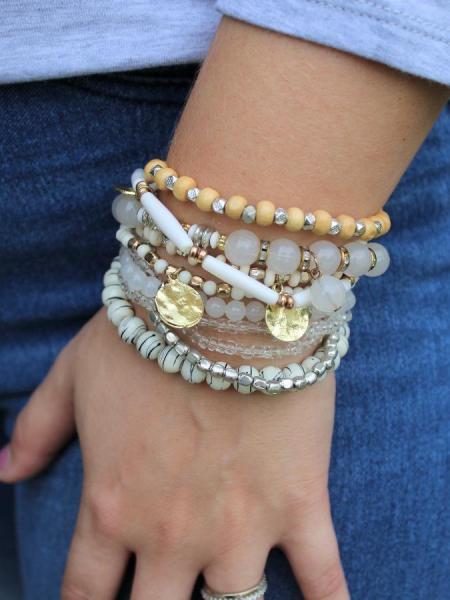 Eva Ivory Bracelet Stack picture