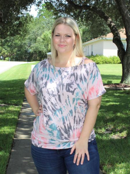 Dusty Pink Tie Dye Top