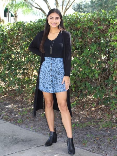 Leopard Denim Skirt picture