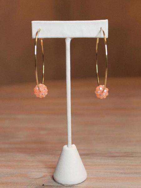 Lilly Hoop Earrings - Pink picture