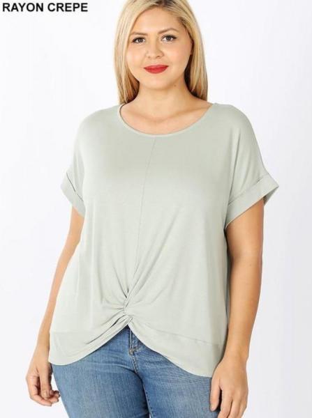 Sage Front Knot Top picture