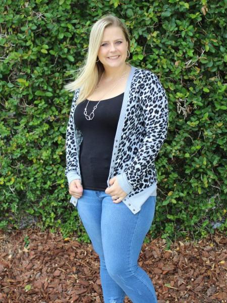 Grey Leopard Cardigan picture