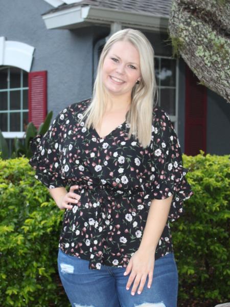 Black Floral Blouse picture