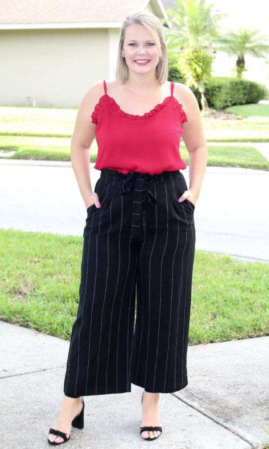 Pinstriped Black Slacks picture