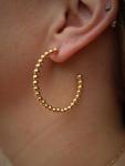 Margo Beaded Hoops - Gold