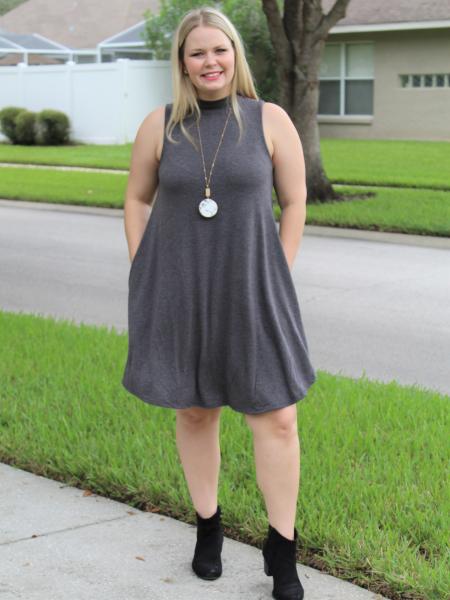 Charcoal Gray Sleeveless Dress picture