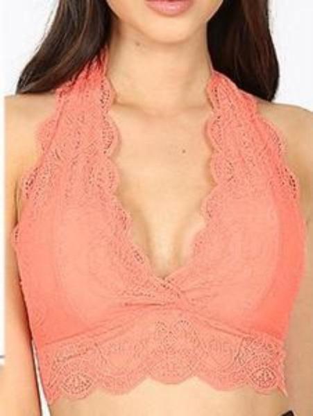 Coral Halter Bralette