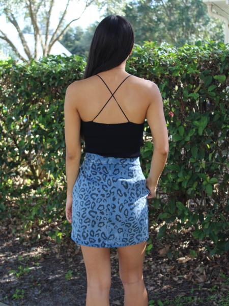 Leopard Denim Skirt picture