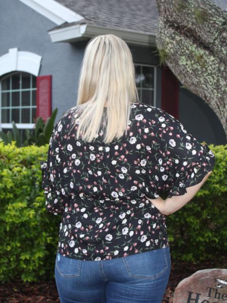 Black Floral Blouse picture