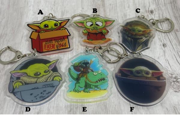 Mandalorian Baby Yoda Keychains