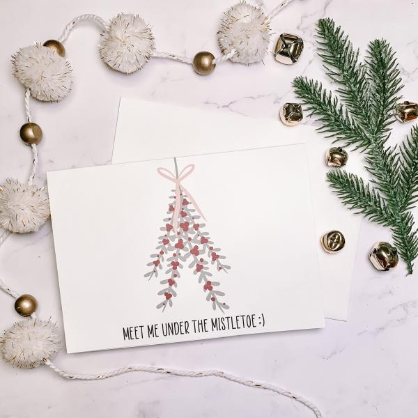 Meet Me Under the Mistletoe - 5 x 7 Greeting Card