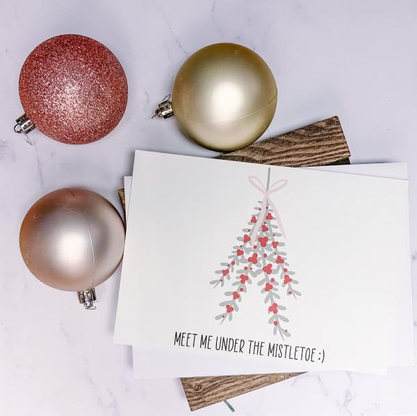 SAMPLE SALE 5 x 7 Meet Me Under the Mistletoe Greeting Card picture