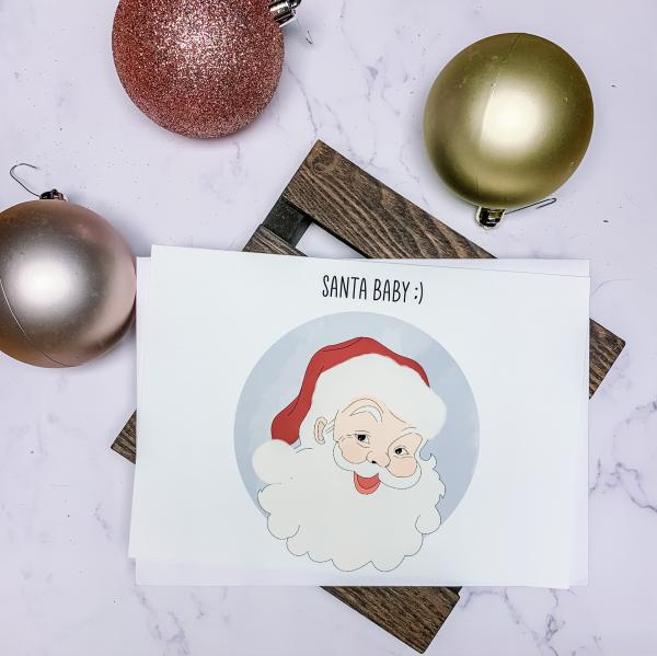 SAMPLE SALE 5 x 7 Santa Baby Greeting Card picture