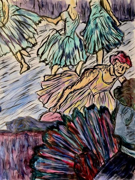 Degas' Dancers - Tryptic picture