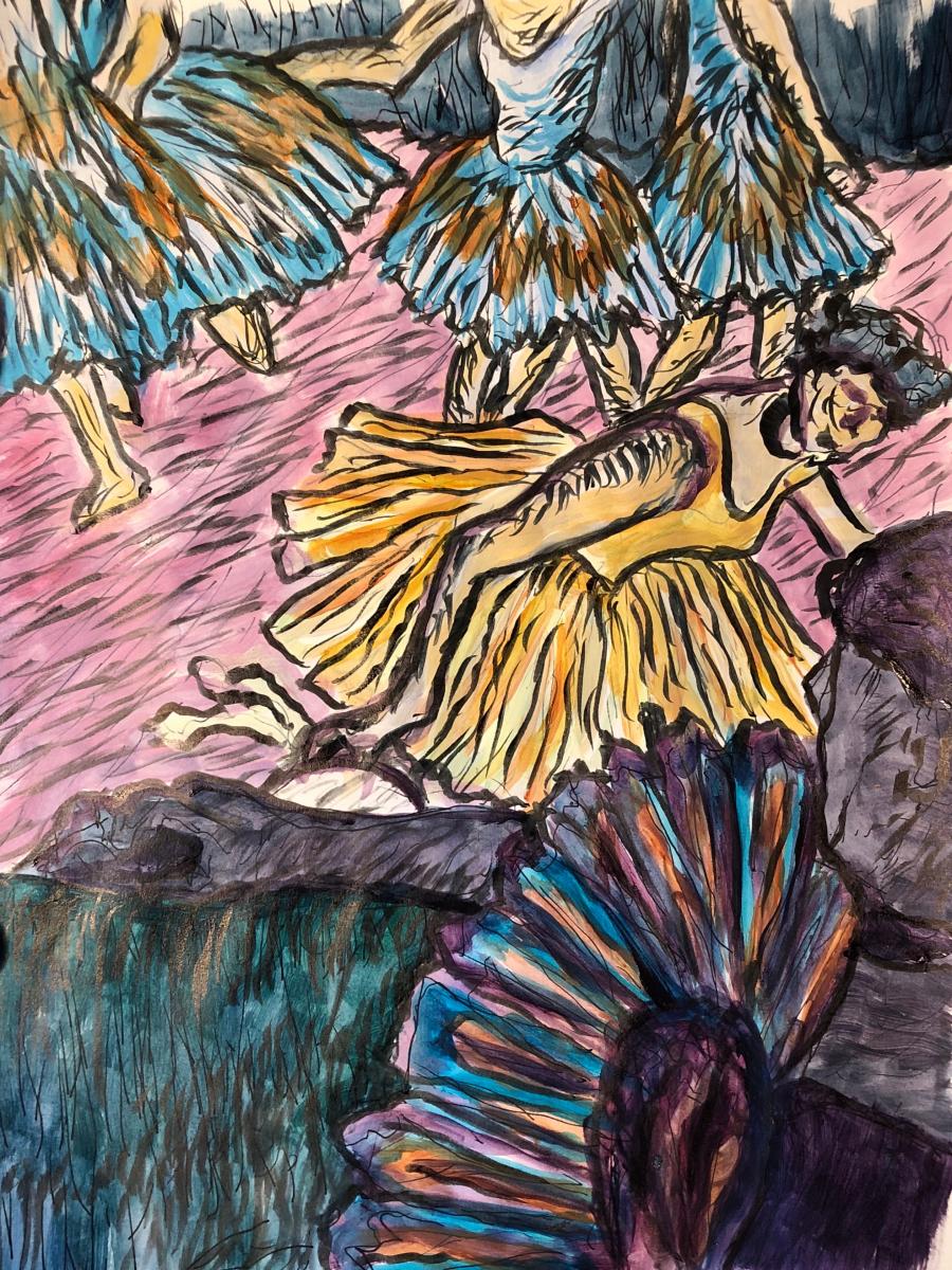 Degas' Dancers - Tryptic picture