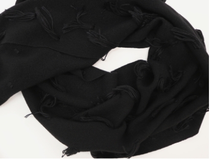 Black Bamboo Tassel Scarf picture