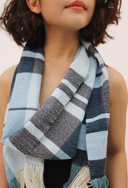 Blue Plaid Scarf