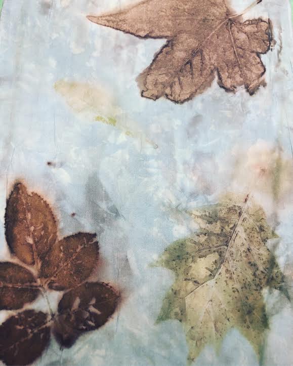 Leaf Printed Silk Scarf picture
