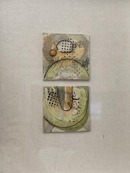 Framed Ceramic Art Tile picture