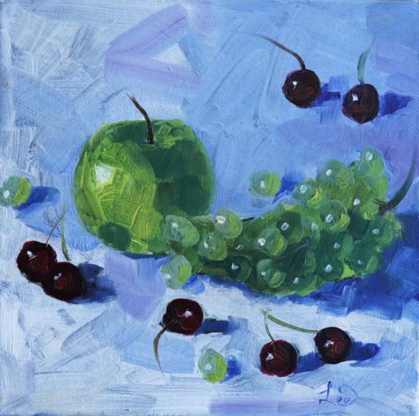 Apple Grapes and Cherries