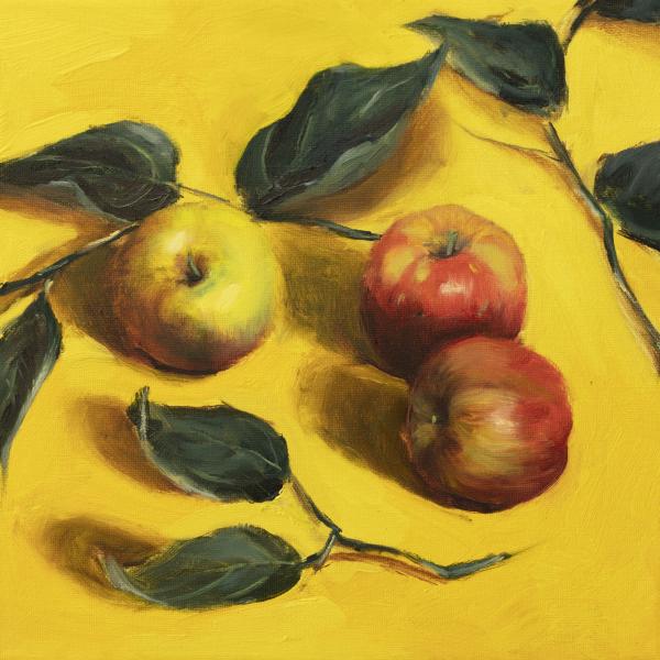 Apples on Yellow