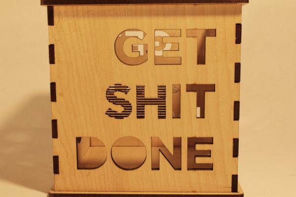 Get (sh)it Done - Pillar Candle Holder picture