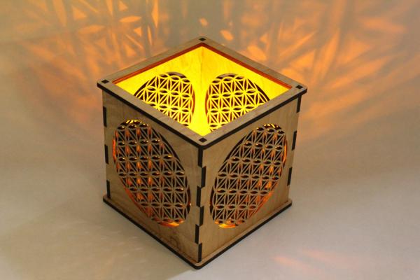Flower of Life - Pillar Candle holder picture