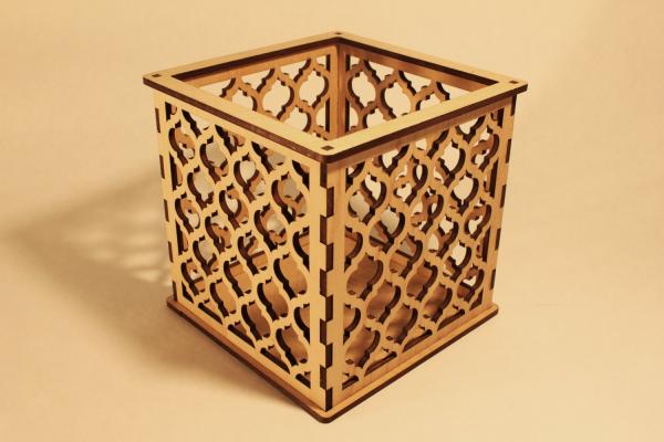 Moroccan Trellis Quatrefoil - Pillar Candle Holder picture