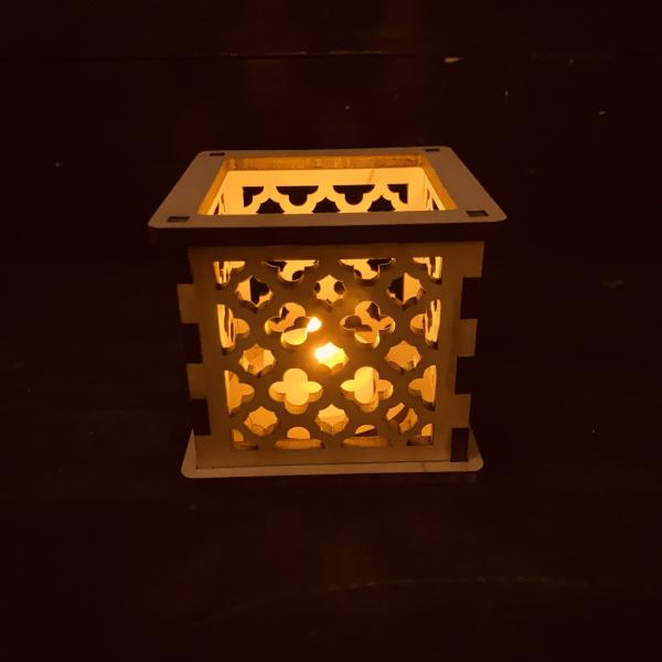 Moroccan Trellis Barbed Quatrefoil - Tea Light Holder picture