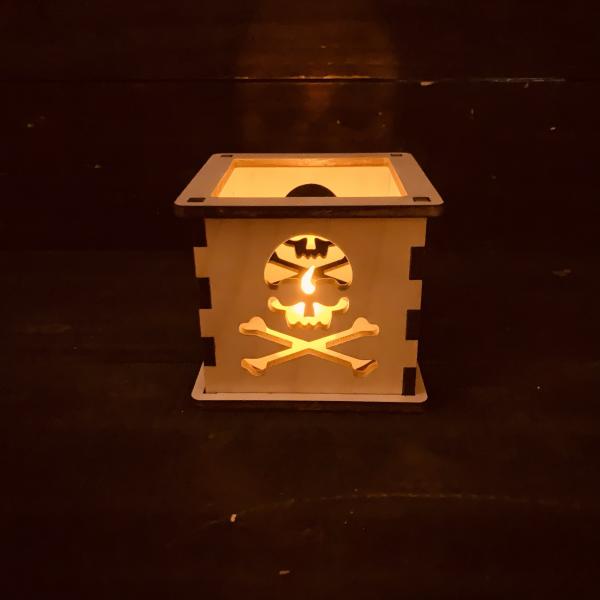 Skull & Crossbones - Tea Light Holder picture