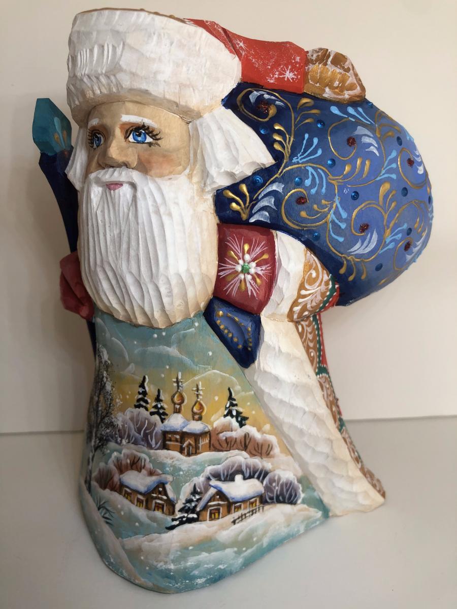 Santa Figure with Country side picture