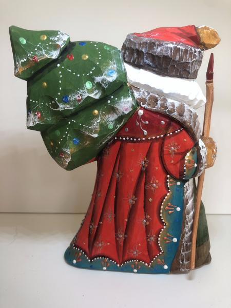 Santa Figure with Nativity Scene picture