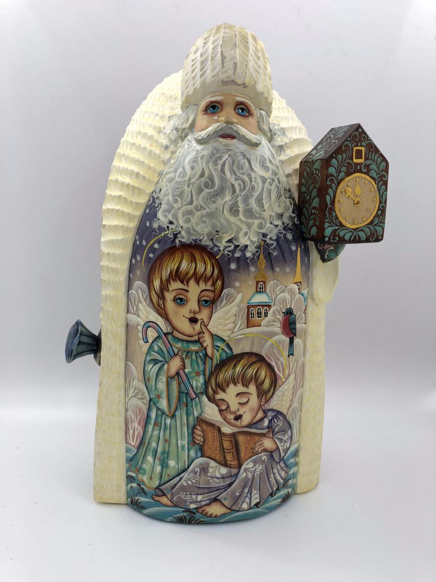 Santa Figure with Angels and Watches picture