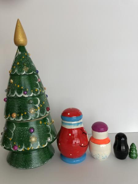 Christmas Tree nesting dolls picture