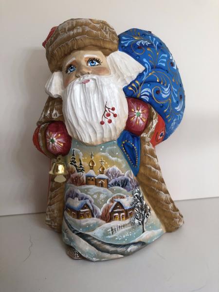 Santa Figure with Country side picture
