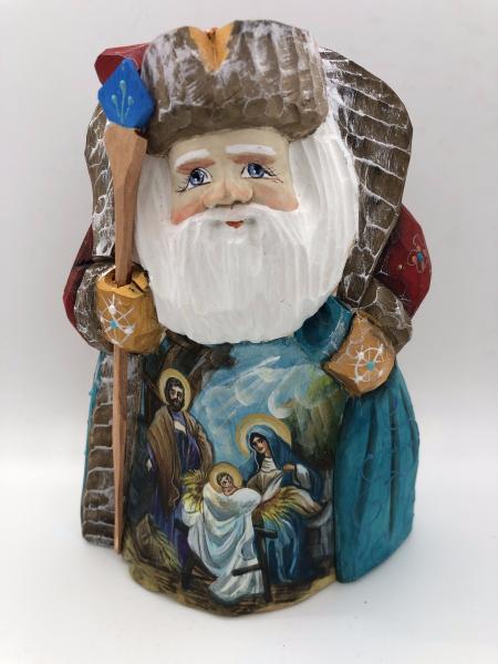 Santa Figure with Nativity Scene