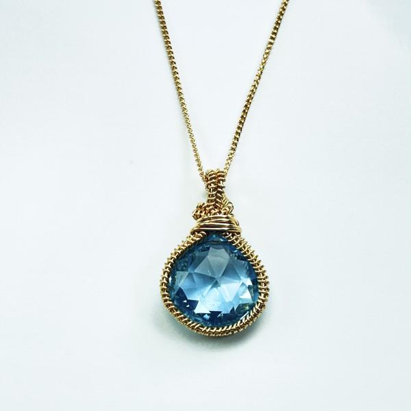 Braided Basket Blue Topaz Pendant picture