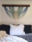 Custom cotton macrame fiber art wall tapestry, dip dyed