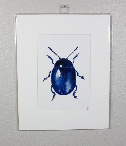 Metallic Beetle Print Blue Print picture