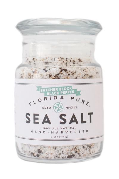 Butcher Block Black Pepper Infused Sea Salt
