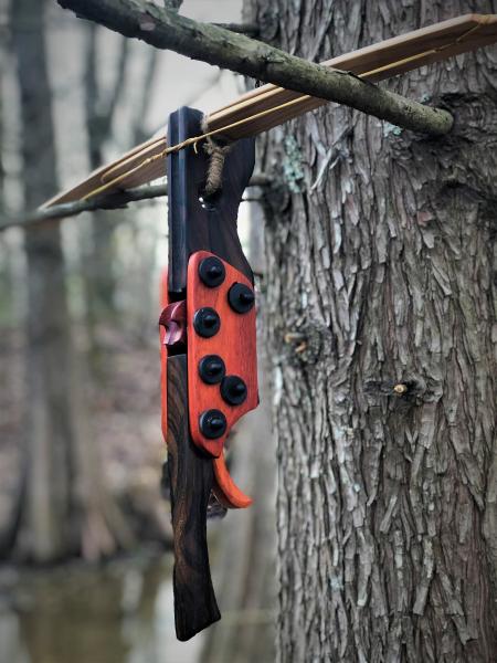 Wooden Mini Crossbow made from Ziricote and Padauk picture