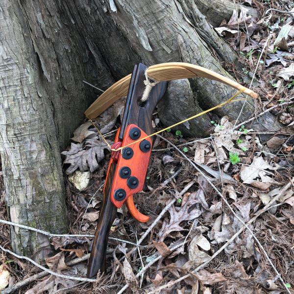 Wooden Mini Crossbow made from Ziricote and Padauk picture