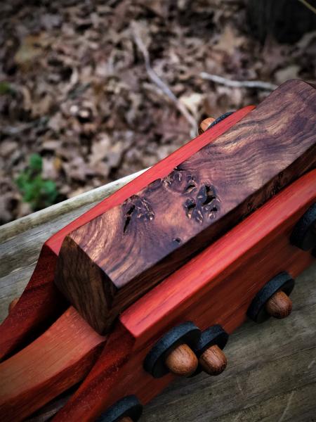 Wooden Mini Crossbow made from Poisonwood, Padauk, and Bubinga picture