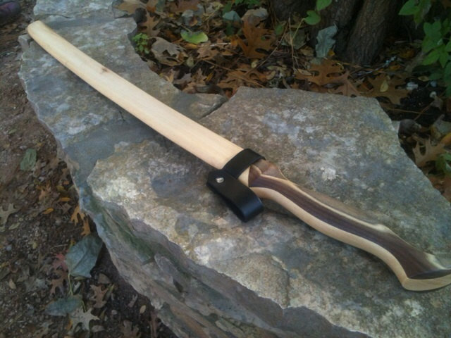 Elven Short Sword- Straight Grip- Handcrafted from Solid American Hickory picture