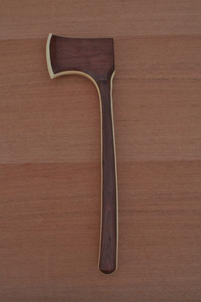 Viking Axe - Handcrafted from Solid American Hickory and Black Walnut. picture