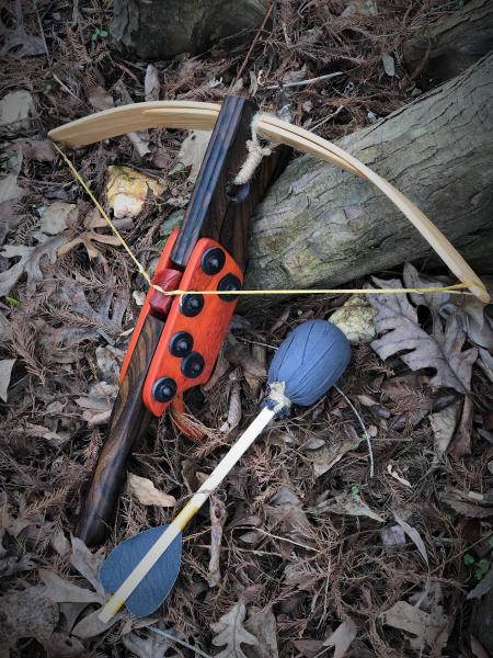 Wooden Mini Crossbow made from Ziricote and Padauk picture