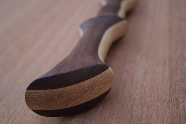 Elven Fighter Sword-Waisted Grip- Handcrafted from Solid American Hickory picture