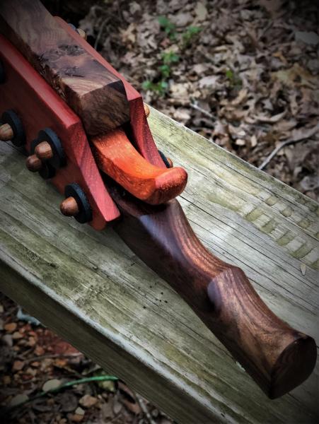 Wooden Mini Crossbow made from Poisonwood, Padauk, and Bubinga picture