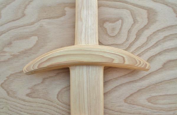 Wooden Fighter Sword- Handcrafted from solid American Hickory picture
