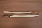 Elven Fighter Sword-Curved Grip- Handcrafted from Solid American Hickory